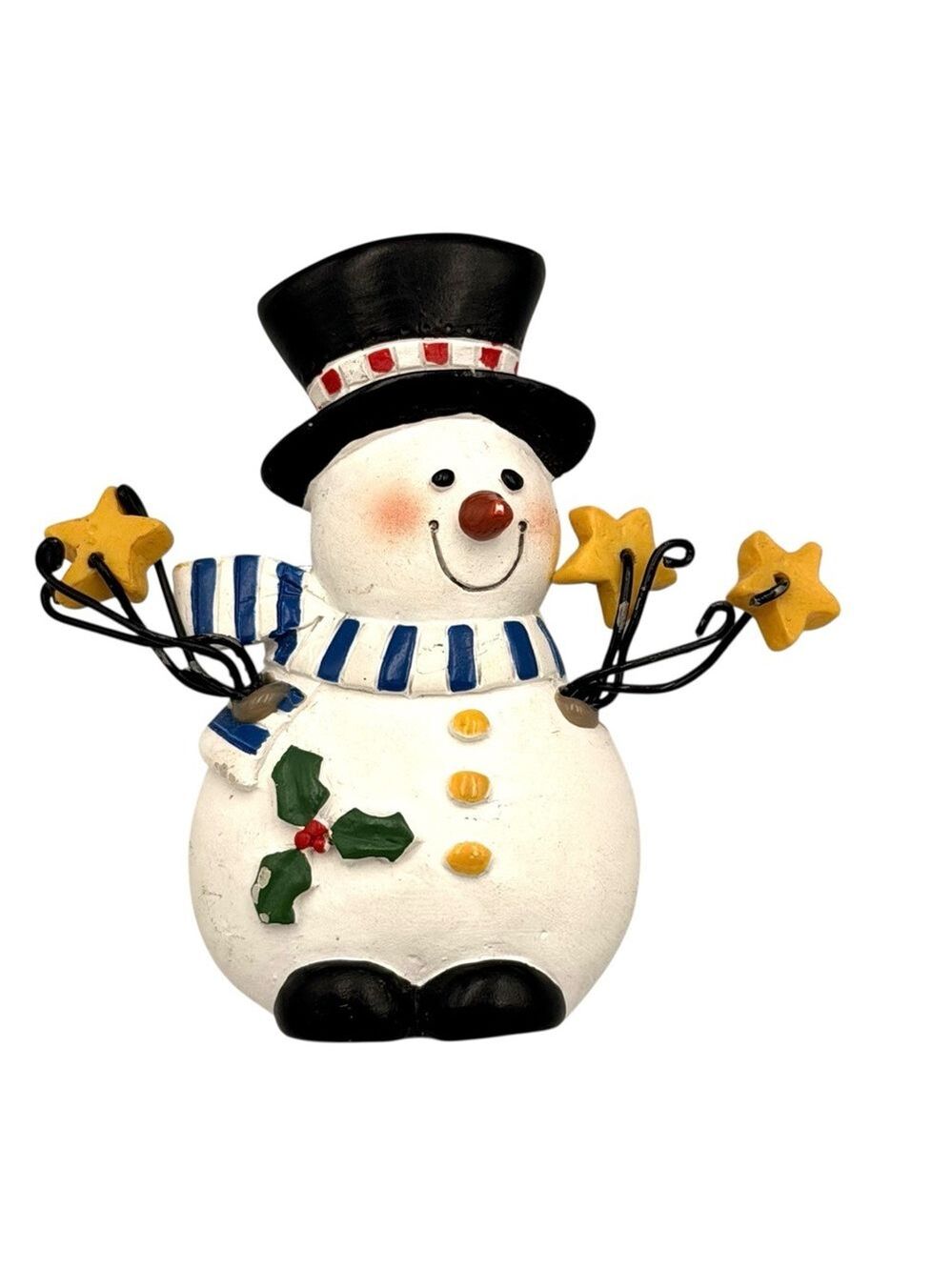 Christmas Snowman Wire Star Resin Brooch Pin Holiday Jewelry 3079